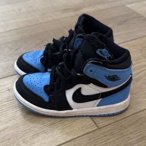Nike Kids' Black, Blue, and White Jordans